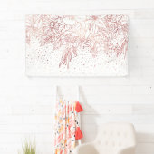 Banderoles Doodles et confettis floraux dessinés à la main en (En situation)