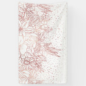 Banderoles Doodles et confettis floraux dessinés à la main en (Vertical)