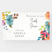 Banderoles Douaire de Florale Aquarelle Colorée (Horizontal)