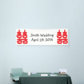 Banderoles Double Bonheur en rouge (Salon professionnel)