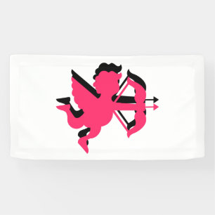 Banderoles Double Cupid Saint-Valentin 1.6x3 Vinyle