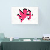 Banderoles Double Cupid Saint-Valentin 2.5x4 Vinyle (Salon professionnel)
