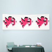 Banderoles Double Cupid Saint-Valentin 4x12 Vinyle (Salon professionnel)