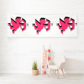 Banderoles Double Cupid Saint-Valentin 4x12 Vinyle (Insitu)