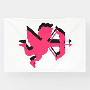 Banderoles Double Cupid Saint Valentin 4x6 Vinyl