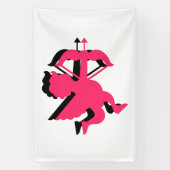 Banderoles Double Cupid Saint-Valentin 4x6 Vinyle (Verticale)