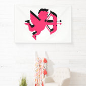 Banderoles Double Cupid Saint-Valentin 4x6 Vinyle (Insitu)