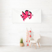 Banderoles Double Cupid Saint-Valentin 4x8 Vinyle (Insitu)
