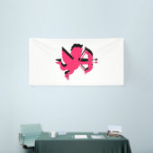 Banderoles Double Cupid Saint-Valentin 4x8 Vinyle (Salon professionnel)