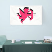 Banderoles Double Cupidon Saint-Valentin 3x5 Vinyle (Salon professionnel)