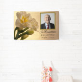 Banderoles Double Daffodiles Blanches Célébration de la vie f (Insitu)