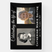 Banderoles Double Image Funéraire ou Mémorial (Verticale)