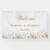 Banderoles Double mixte adulte fête d'anniversaire | Blanc do (Horizontal)