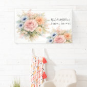 Banderoles Douce Mariage Fleurs Aquarelle (En situation)