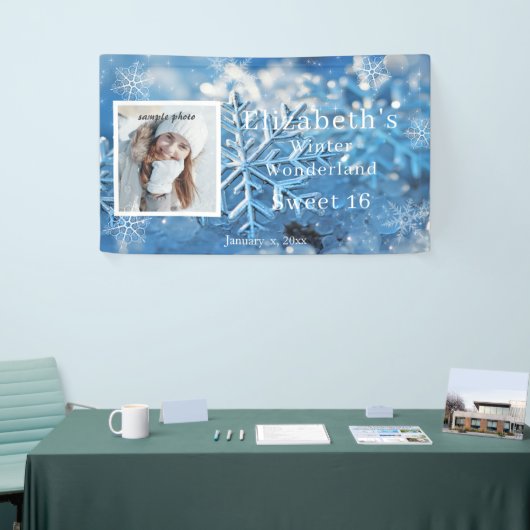 Banderoles Douce merveille hivernale de flocon de neige de se (Salon professionnel)