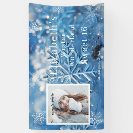 Banderoles Douce merveille hivernale de flocon de neige de se (Vertical)