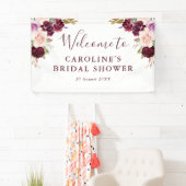 Banderoles Douche à la nageoire violette en prune (En situation)