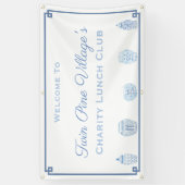 Banderoles Douche Bleue Et Blanche Ou Événement À But Non Luc (Vertical)