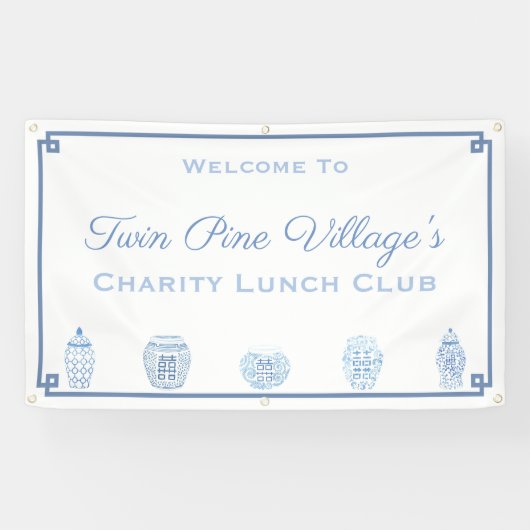 Banderoles Douche Bleue Et Blanche Ou Événement À But Non Luc (Horizontal)