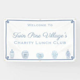 Banderoles Douche Bleue Et Blanche Ou Événement Sans But Lucr