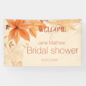 Banderoles Douche de mariée florale automnale délicate (Horizontal)