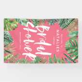 Banderoles Douche de mariée virtuelle en feuille de palme tro (Horizontal)