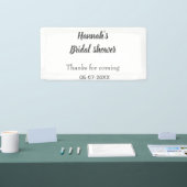 Banderoles Douche nuptiale ajouter le nom date année merci à (Salon professionnel)