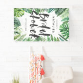 Banderoles Douche nuptiale tropicale de palmette et de (En situation)
