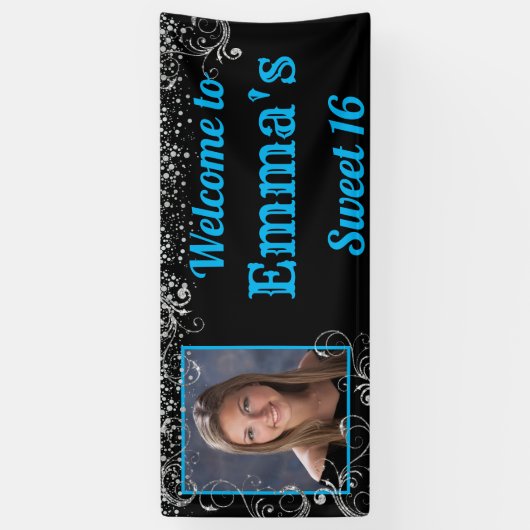 Banderoles Doux 16 Parties scintillant Argent Confetti Éperch (Vertical)