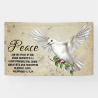Dove de la paix Écriture personnalisée Verse Churc