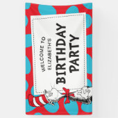 Banderoles Dr Seuss | Chat à la fête d'anniversaire du Casque (Vertical)