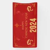 Banderoles Dragon du Nouvel An chinois 2024 (Verticale)