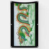 BANDEROLES DRAGON JAPONAIS EN BANNER OCÉAN AVEC GROMMETS (Vertical)
