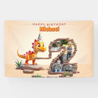 Banderoles Dragon Little Dino | 2e anniversaire Big Number Ph