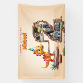 Banderoles Dragon Little Dino | 2e anniversaire Big Number Ph (Verticale)