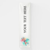 Banderoles Dragonfly rouge sur l'arrière - plan aquarelle (Verticale)