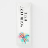 Banderoles Dragonfly rouge sur l'arrière - plan aquarelle (Verticale)