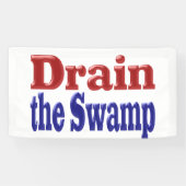 Banderoles Drainer le texte bleu marécage (Horizontal)