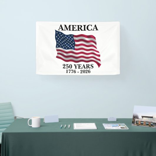 Banderoles Drapeau 250 Ans d'Amérique (Salon professionnel)