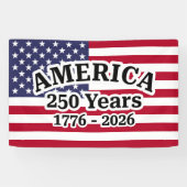 Banderoles Drapeau 250 ans d'Amérique (Horizontal)