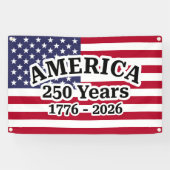 Banderoles Drapeau 250 Ans d'Amérique (Horizontal)