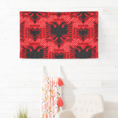 Banderoles Drapeau albanais motif 2 (En situation)