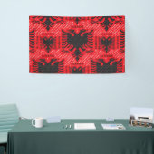 Banderoles Drapeau albanais motif 2 (Salon professionnel)