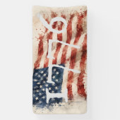 Banderoles Drapeau américain 1776 250 ans (Verticale)