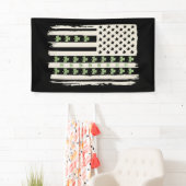 Banderoles Drapeau américain avec Shamrocks pour St patrick (En situation)