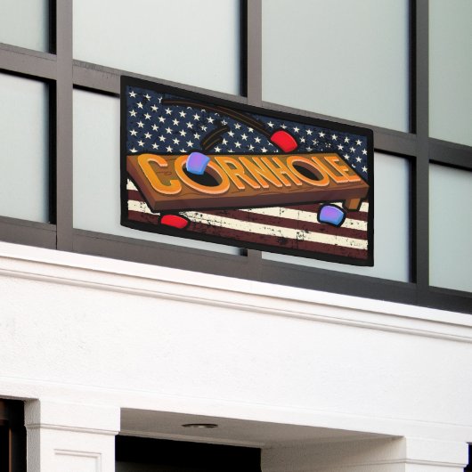 Banderoles Drapeau américain Cornhole (Bâtiment extérieur)