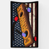 Banderoles Drapeau américain Cornhole (Vertical)