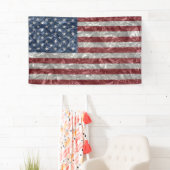 Banderoles Drapeau américain - Crinké (En situation)