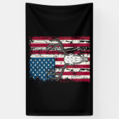 Banderoles Drapeau américain de chasse au crâne de cerf (Vertical)