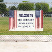 Banderoles Drapeau américain de la Réunion familiale (En situation)